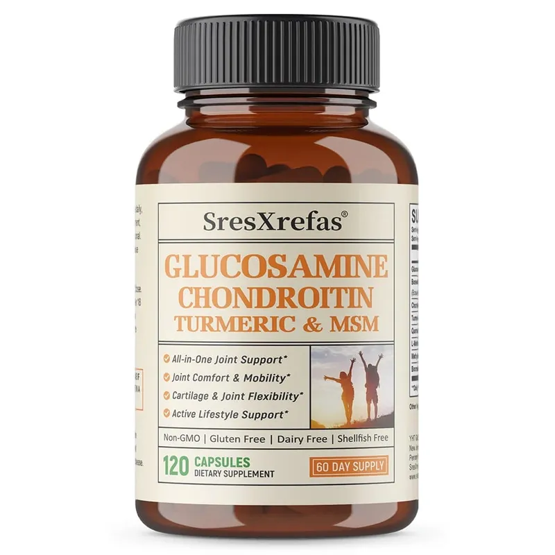 Glucosamine Chondroitin MSM Turmeric Capsules Supports Hips Knees Joint Bone Cartilage Health & Mobility Flexibility — image 9
