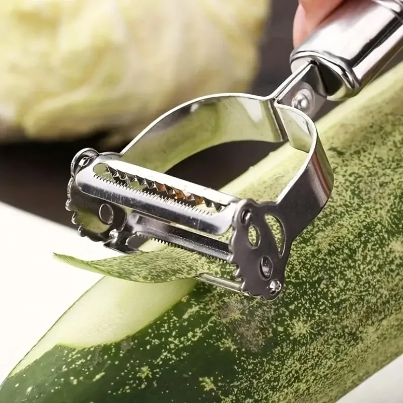 Stainless Steel Vegetable Peeler Multi Function Fruit Peeling Tool Potato Carrot Cucumber Shredder Kitchen Cooking Gadget — image 2
