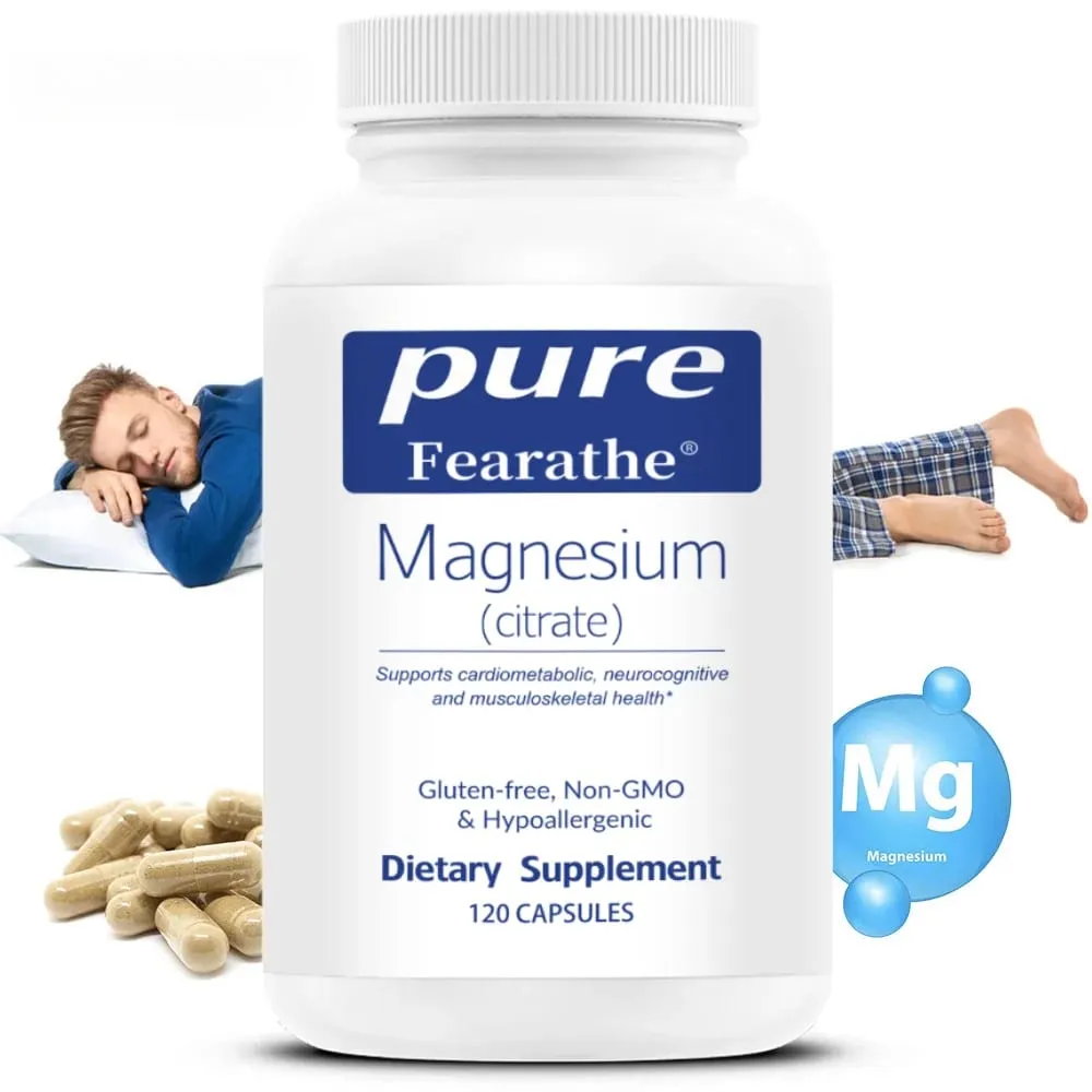 Magnesium Citrate Capsules Support Daily Muscle Nerve Bone Heart Sleep & Metabolic Wellness Assist Body Relaxation — image 2