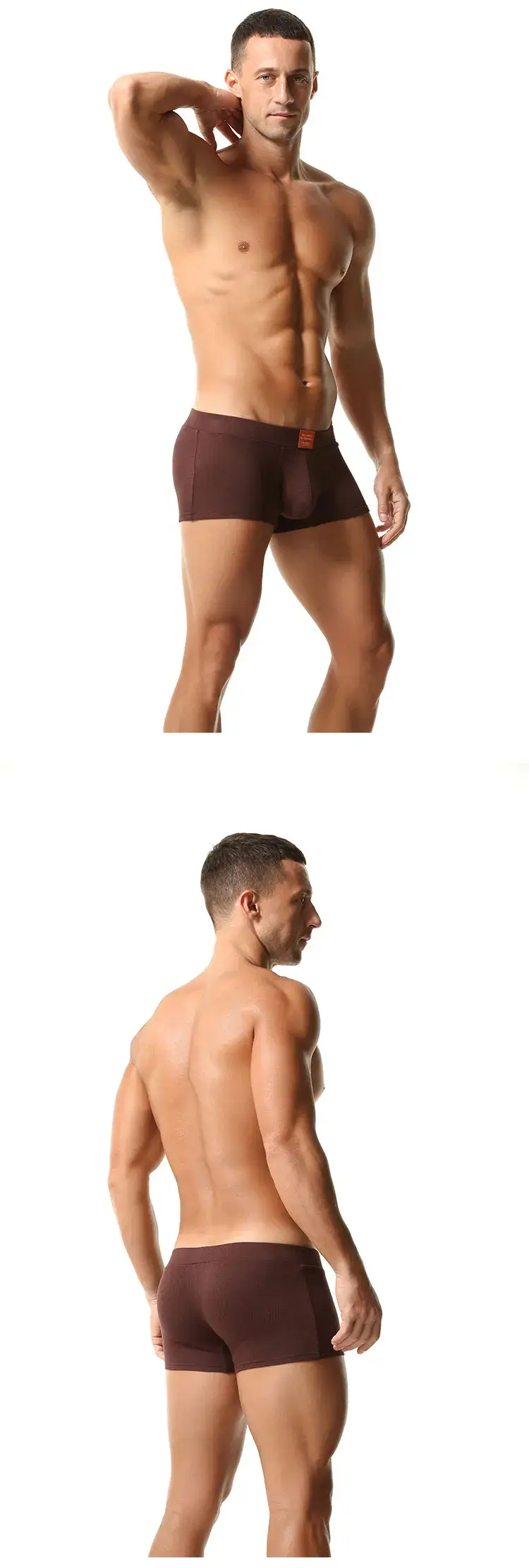 Men's Ribbed Boxer Briefs with 3D Contoured Pouch Elastic Waistband Soft Stretch Fabric for Comfort Casual Underwear — image 7