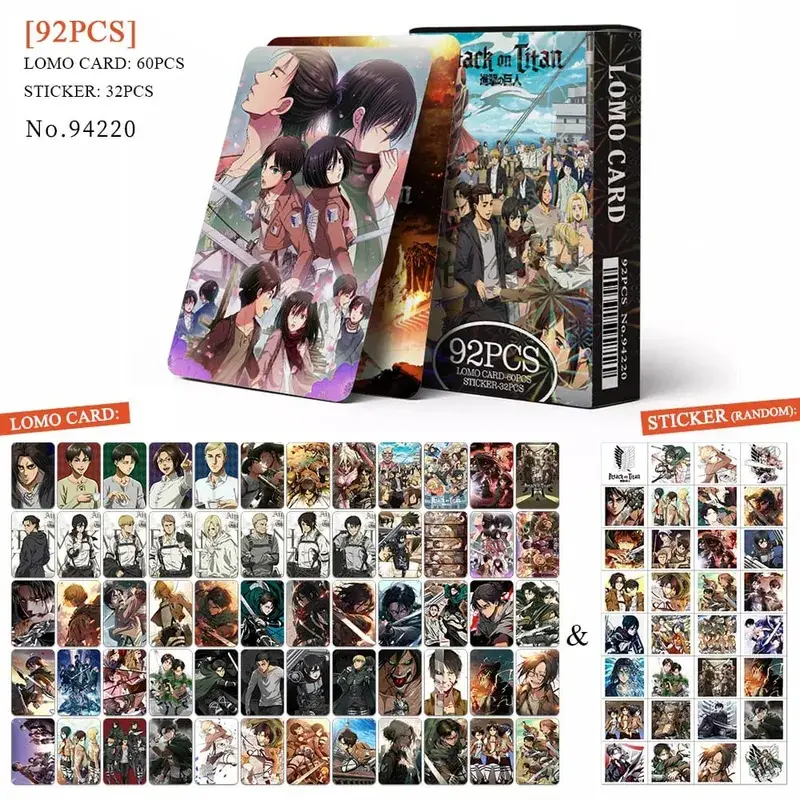 Anime Attack on Titan Lomo Card Pohlednice Hračka Haikyuu Lékárnické deníky Honkai Star Rail Collection Karty s nálepkami Dárek — image 18