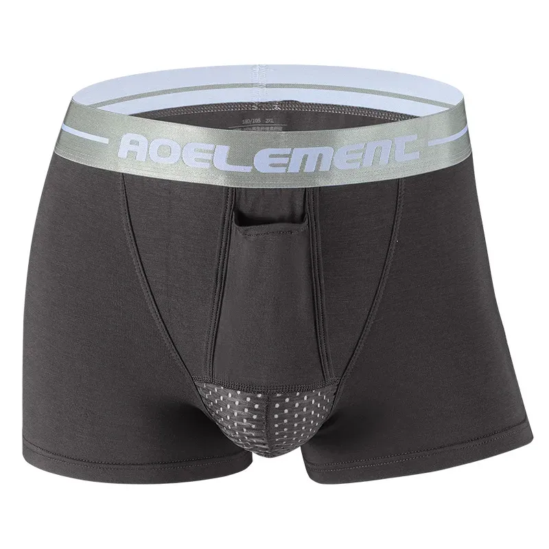 L-5XL ผู้ชายขนาดใหญ่ Varicocele ชุดชั้นใน Scrotal Testicle สนับสนุน Dual กระเป๋านักมวย Spermatic สายไฟ Bullet แยก Underpant