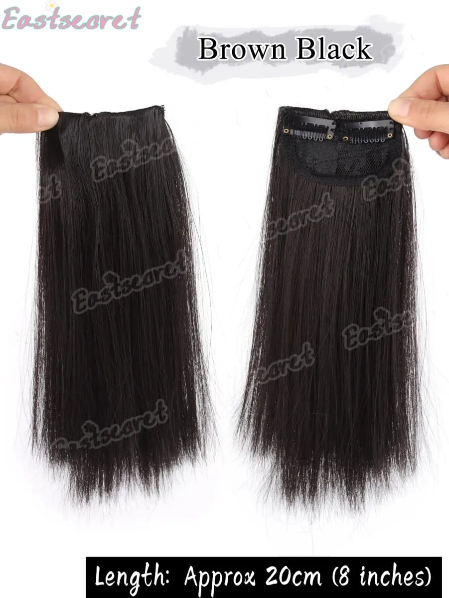 Hair Clip Natural Hair Extensions Clip In Synthetic wig Extensions 8/12Inch Hairpiece Replenish Hair Volume Clip In Natural Hair