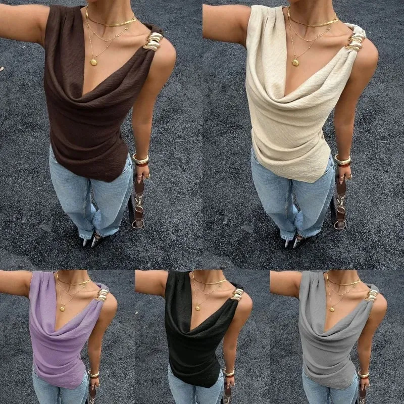 2026 New Women's Summer Tank Top with Metallic Accents — image 4