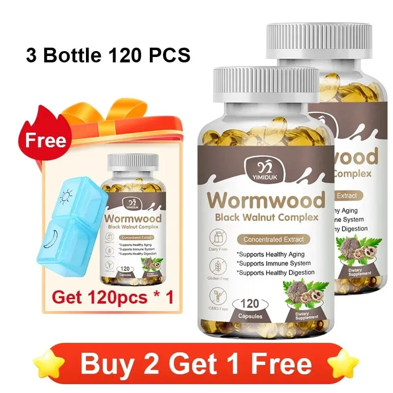 High Potency Parasite Cleanse Capsules Wormwood Black Walnut Supports Intestinal Cleansing Detox & Gut Health for Adults