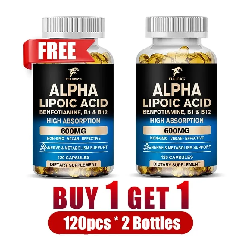 Buy 1 Get 1 Free! Fulimiks Alpha Lipoic Acid Capsules with Vitamin B1 for Nerve Health Brain Function Support Heart Health — image 8