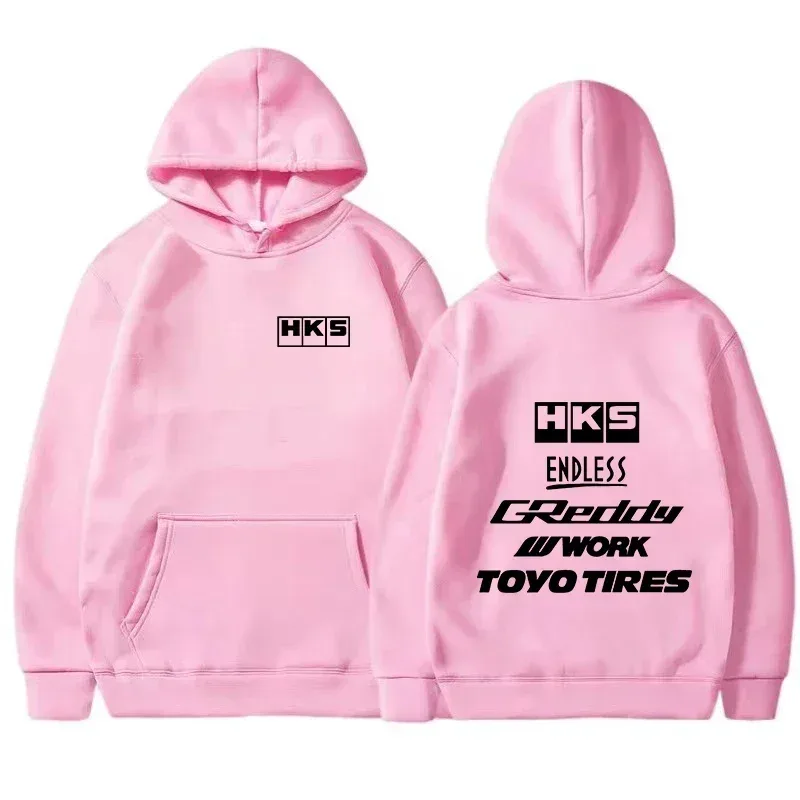 2025 남성 패션 멋진 까마귀 일본 JDM 수정 된 자동차 HKS 끝없는 Hoody 남성 여성 빈티지 캐주얼 운동복 긴 소매 풀오버