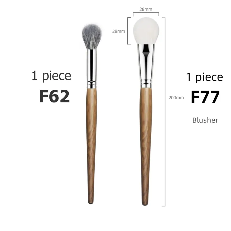Kit de pinceaux de maquillage pour le visage, petit pinceau de Contour, bronzant, Blush, doux et moelleux, poils de chèvre naturels — image 10