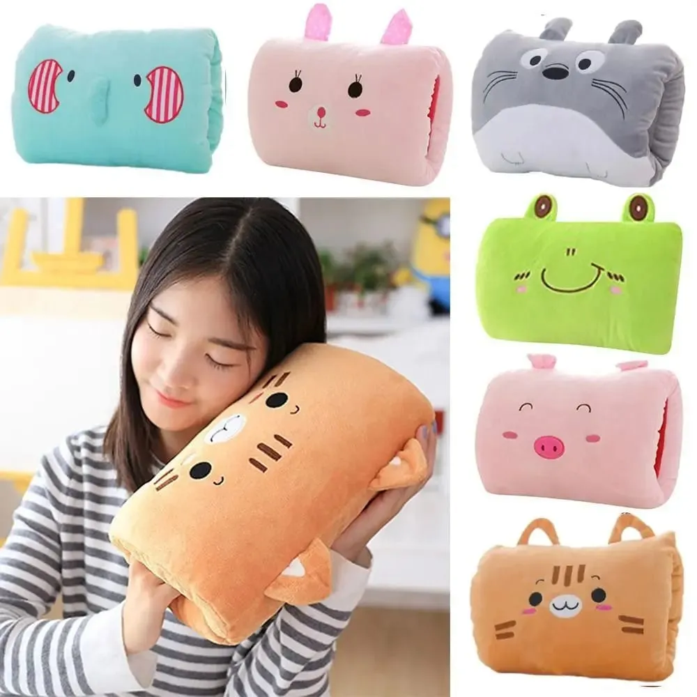 Oreillers en peluche pour enfants, en coton PP, chauffe-mains, gants, jouet de dessin animé, oreillers de sieste, coussins, cadeau, nouvelle collection