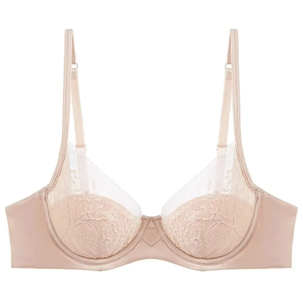 Lace Lingerie Set Thin Cup Minimizer Bra Panty Kit Comfort Full Coverage Intimates For Big Bust Festive Daily Women Underwear — image 5