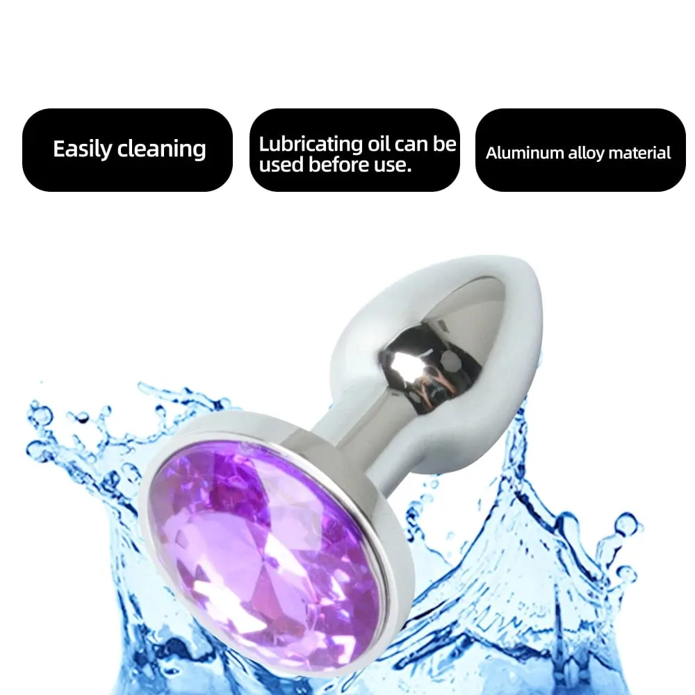 Mini Metal Anal Plug XXS Small Anal Dilator For Adult Men Women Butt Plug With Round Crystal Female Masturbation Anus Sex Toys — image 2
