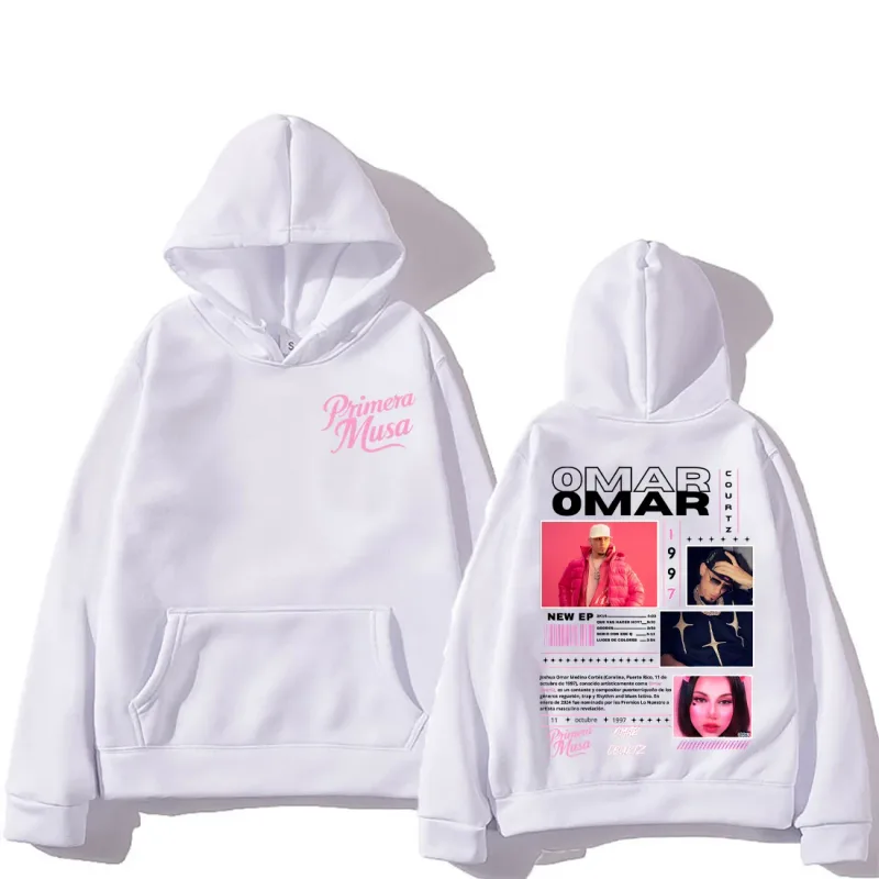 Omar Courtz First Muse Album Tour Merch Fashion Hoodies for Men and Women Hip Hop Hooded Sweatshirts vintage Oversized Pullovers — image 12