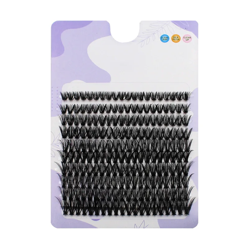 Tapered Thick Fox Eye Manga Cluster Lashes Jiefuxin Large Capacity Tray DIY Segmented Individual Self-Graft Lash Extensions — image 14
