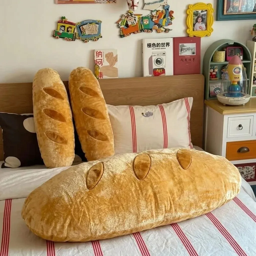 Baguette Plush Pillow Simulated Bread Stuffed Cushion Home Decor Toys Accompany Sleep Toy Sofa Cushion Creative Birthday Gifts — image 2