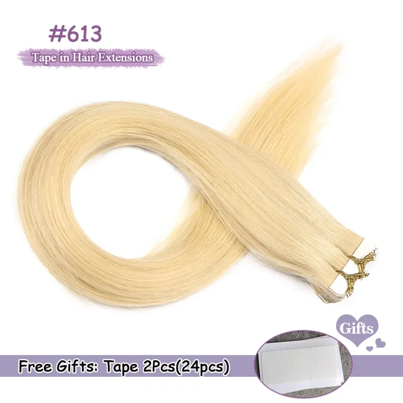 Bande sans couture dans les Extensions de cheveux humains Remy bande dans les Extensions de cheveux humains Extensions de cheveux naturels invisibles pour les femmes 50g/100g — image 17