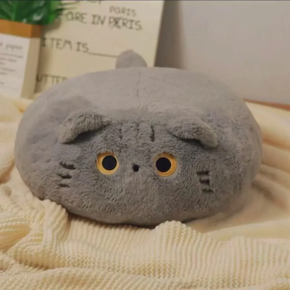 Cute Cat Plush Cushion Pillow Stuffed Plushie Soft Sofa Seat Chair Back Doll Office Dorm Bedroom Gift for Kids Girls — image 13
