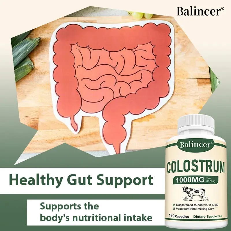 Colostrum 1000mg Capsules Support Gut Digestive Health Immune Defense Muscle Recovery Focus Skin Hair & Nails Wellness — image 5