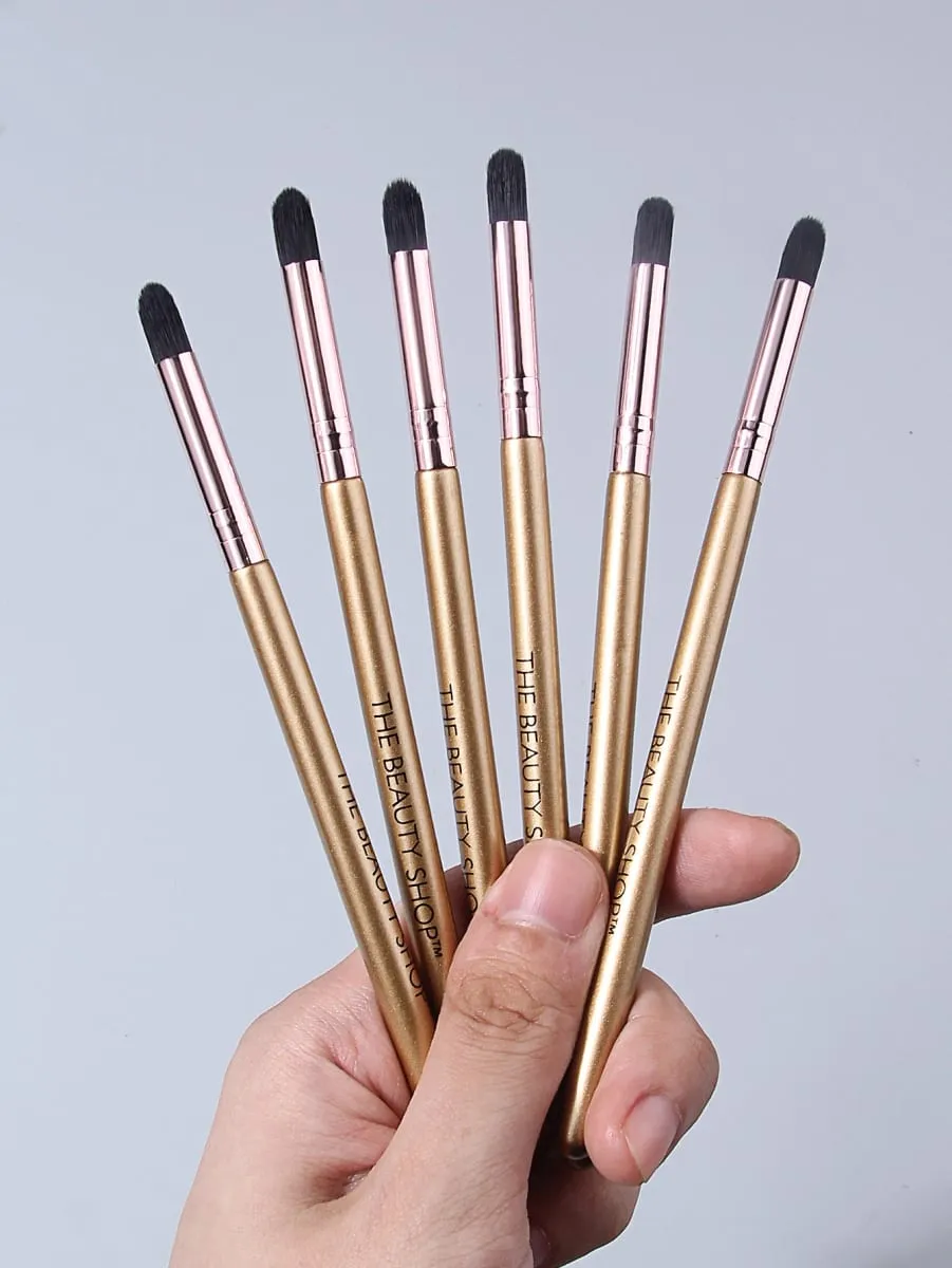 6pcs Detail Eyeshadow Brushes Set Soft Synthetic Precision Eye Makeup Brush for Eyeshadow Packing Cosmetic Tool