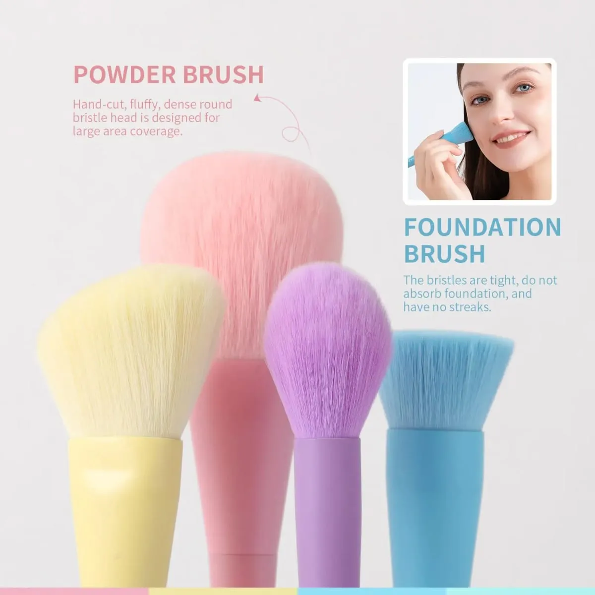 25 PCS Makeup Brushes Set Include Foundation Blending Face Powder Blush Concealers Eyeshadow Makeup Sponge Powder Puff