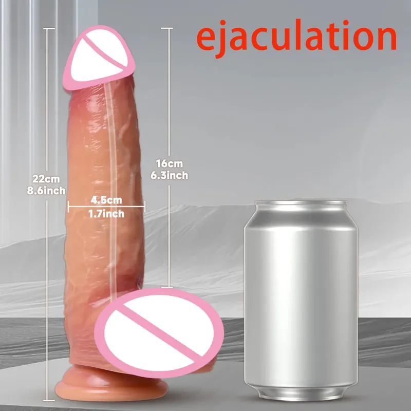 Ejaculation Monster Dildo Soft Silicone Penis Inflatable Big Knot Dildos Squirting Strong Sucker Dick Sex Toy for Women Men 18+ — image 13