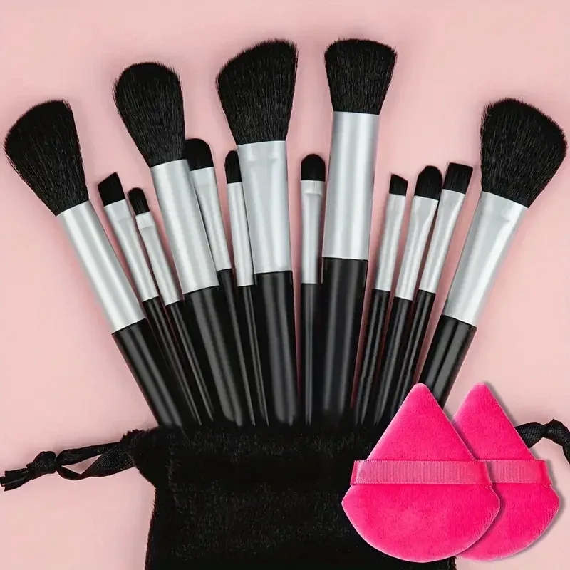 13Pcs Makeup Brushes Tool Set Cosmetic Powder Eye Shadow Foundation Blush Blending Beauty Make Up Brush For Makeup Starters Gift