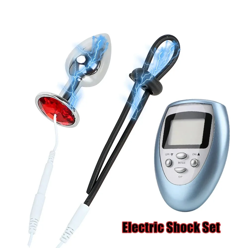 Anneau de pénis à choc électrique, Plug Anal pour hommes, exercice de coq, dilatateur de fesses, pinces à tétons, stimulateur médical, jouets sexuels pour adultes de 18 ans