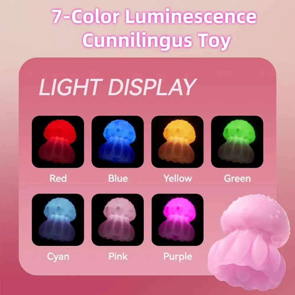 اللسان لعق هزاز 10 طرق الاهتزاز LED قوس قزح اللون قنديل البحر هزاز الحلمة البظر محفز لعبة الجنس للبالغين 18 — image 3