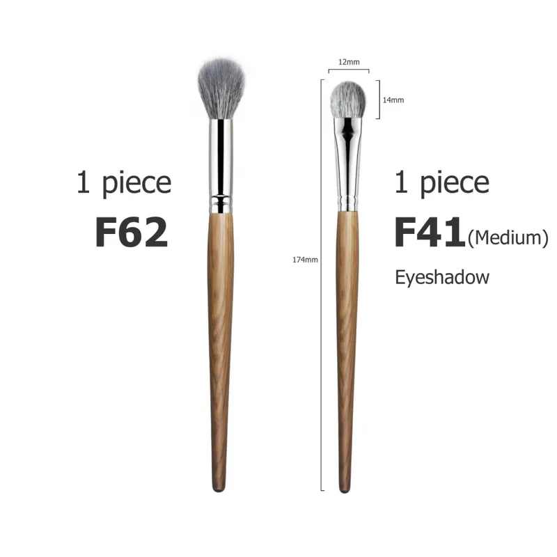 Kit de pinceaux de maquillage pour le visage, petit pinceau de Contour, bronzant, Blush, doux et moelleux, poils de chèvre naturels — image 12