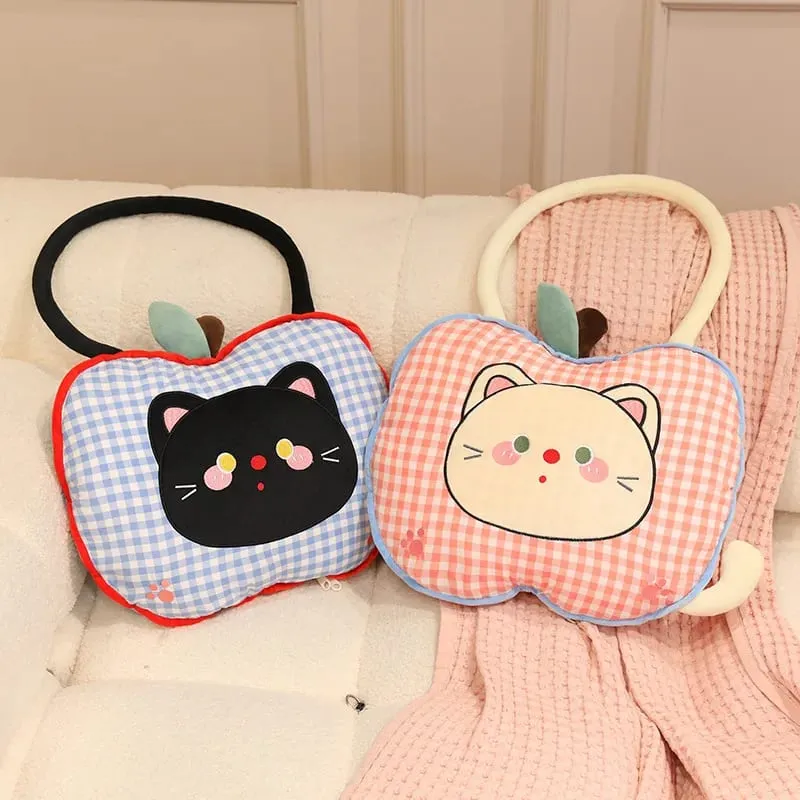 Apple Plush Pillow Cat Stuffed Cushion Kawaii Soft Sofa Cushion Air Conditioning Blanket Throw Pillow Adorably Birthday Gifts — image 7