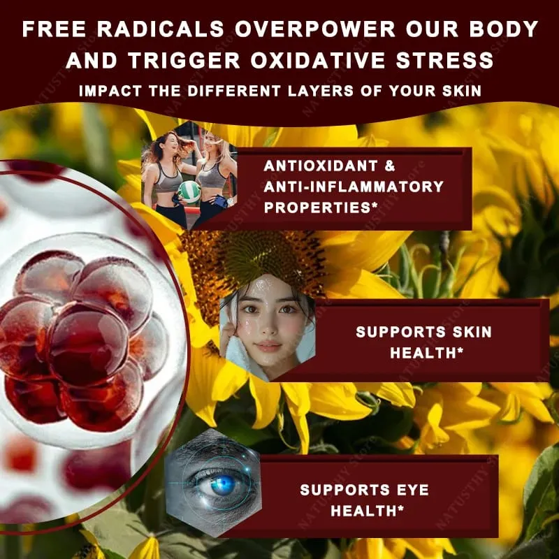 Liposomal Astaxanthin Capsules 24mg for Brain Heart Vitality Skin Joint Eye Immune Health — image 6