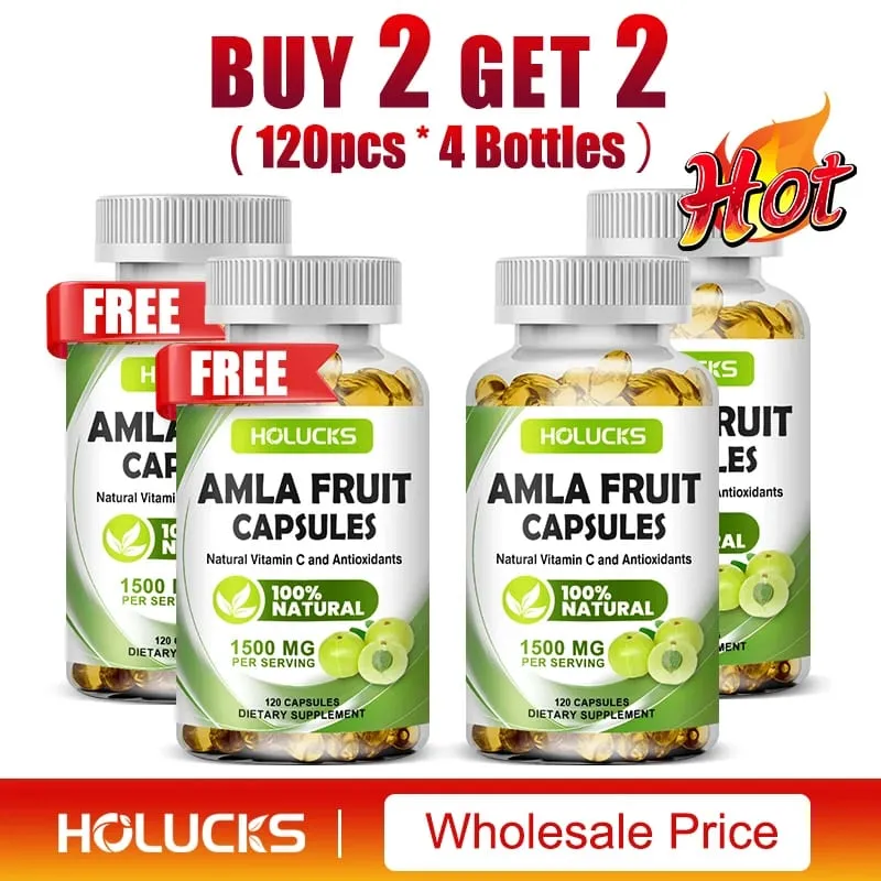 Natural Amla Capsules with High Potency Vitamin C Antioxidant Support Energy Metabolism Heart & Digestive Health — image 12