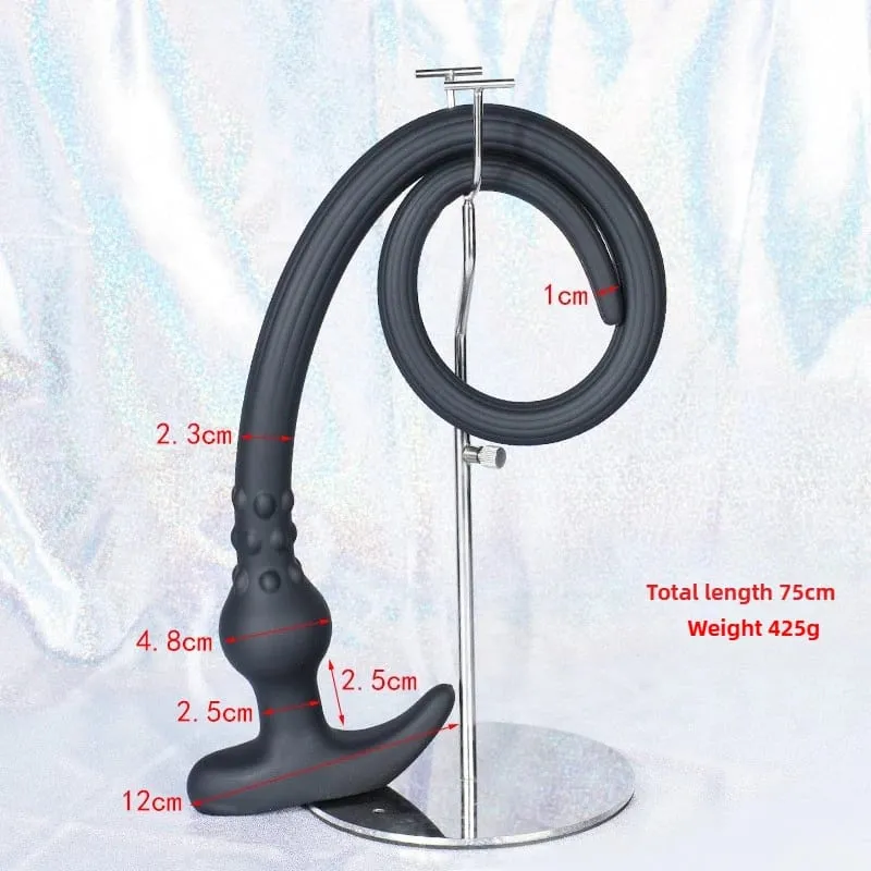 105CM Long Anal Plug Wearable Silicone Buttplug Hollow Anus Vagina Cleaner Dilator Sex Toys For Women Men Gay Prostate Massager — image 7