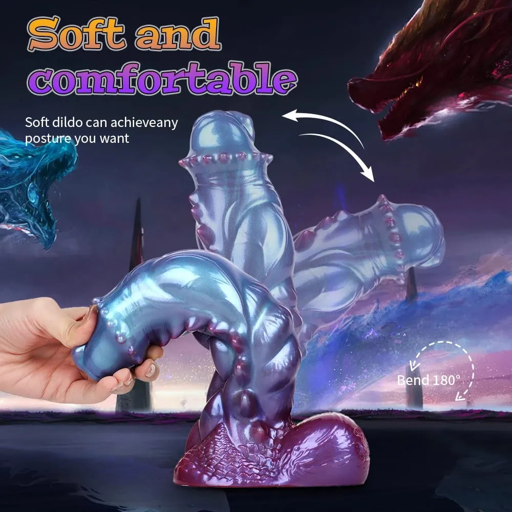 Anal Plug Dildo Pearl Blue Fantasy Muscle Alien Shape Anal Plug Dildo G-Spot Stimulation Masturbator SM Anal Expansion Sex Toys — image 4