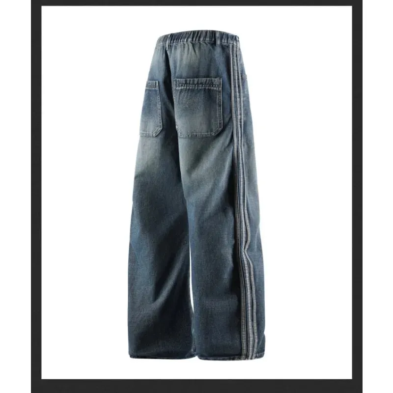 Man Pants Jeans Baggy Jeans Loose Fit Straight Leg High Street Casual Trousers For Men Spring Autumn Trendy Wide Leg — image 6