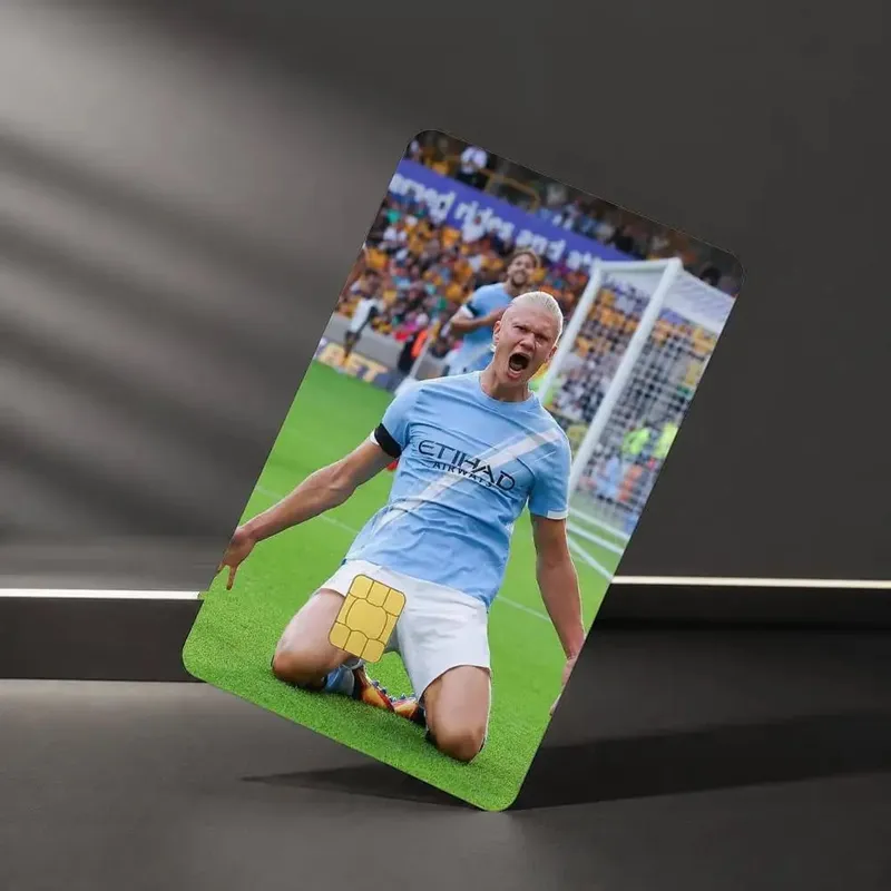 Football Star E-Erling H-Haaland Sticker Film Tape Skin for Credit Card Debit Card Waterproof Stickers — image 6