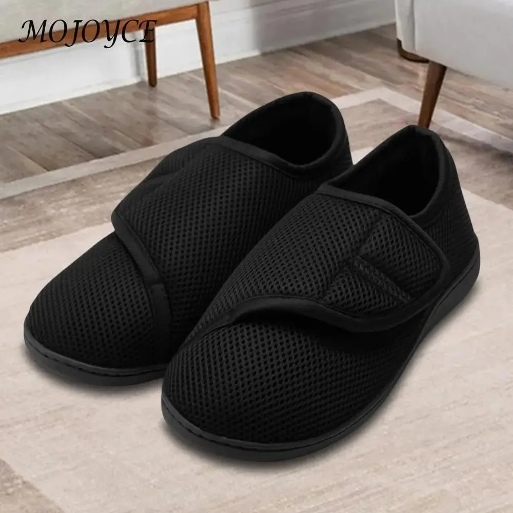 Unisex Diabetic Shoes Wide Walking Shoes na may Adjustable Closure Slip-On Orthopedic Shoes Hook and Loop Sneakers para sa Matatanda — image 3