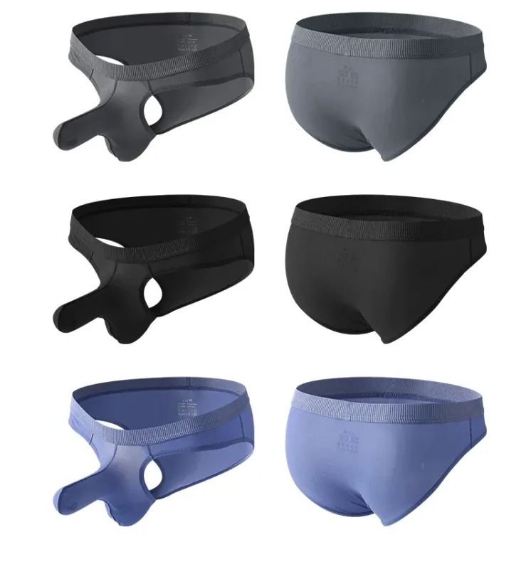 Men's Ice Silk Briefs Summer Transparent Seamless Quick-drying Man Breathable Panties Ultra-thin Underwear — image 22