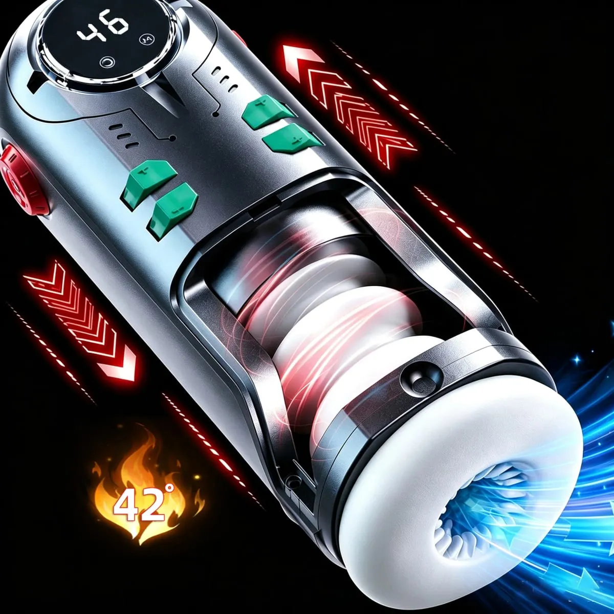 Male Masturbation Cup Automatic Telescopic Heated Sucking Pocket Pussy Blowjob Sex Machines Toy Adult Goods for Men Masturbator — image 1