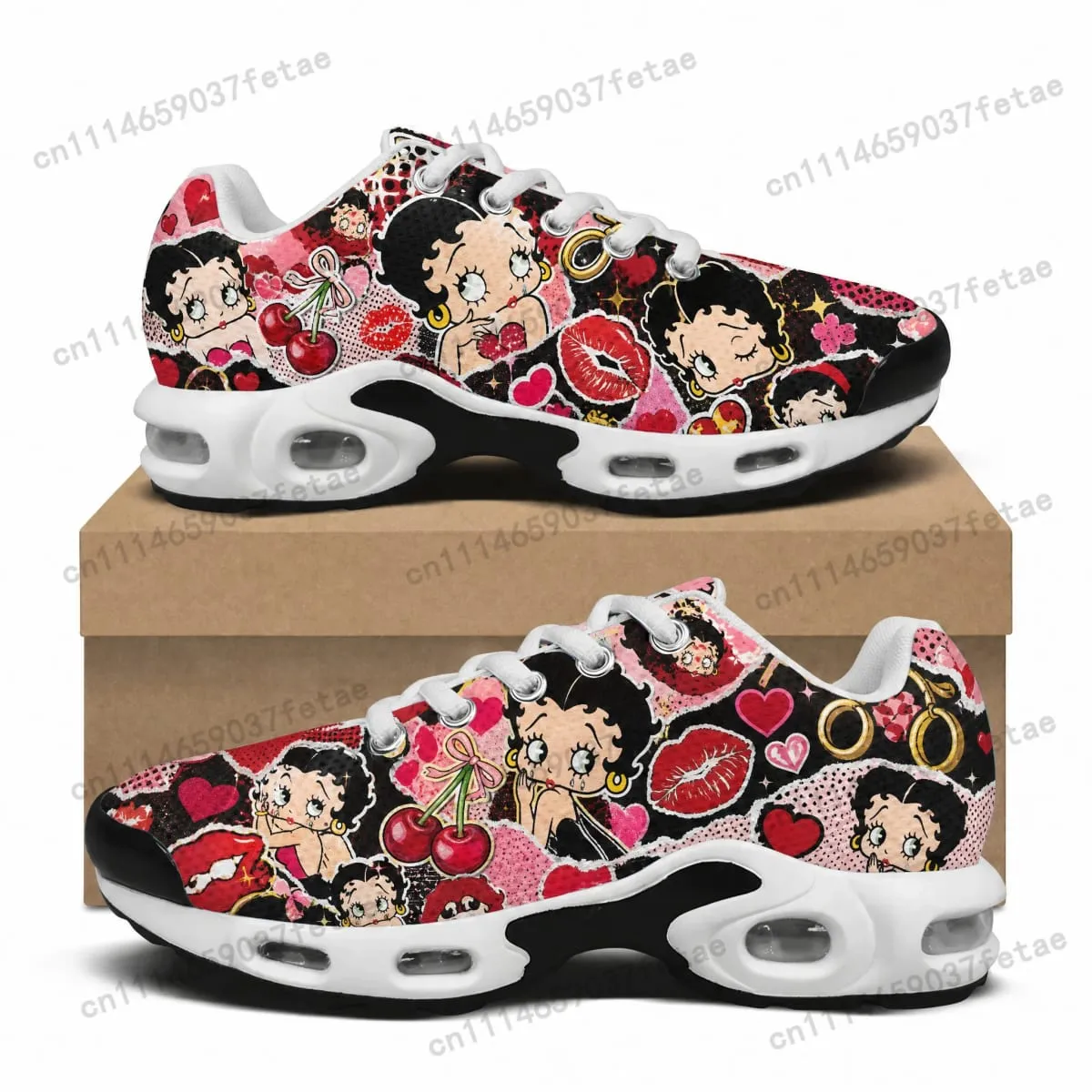Betty Boop Cushion Sneakers Mens Womens Hip Hop Rock Lightweight Sports Shoes Custom Couple Cool Popular Leisure Sneaker — image 7