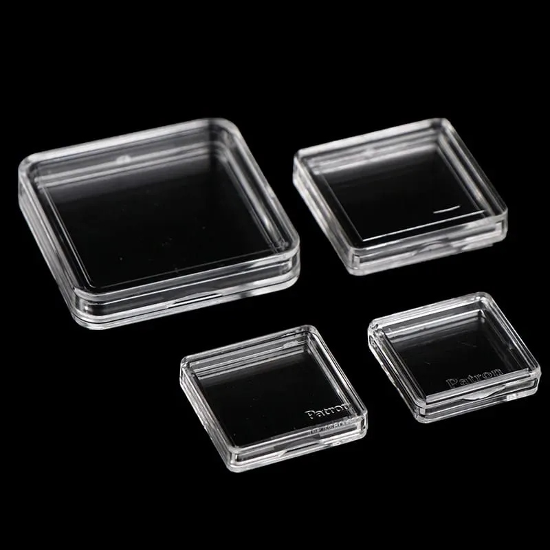 10PCS Square Clear Plastic Protector Containers Case For Token Board Game Holder Boxes Cards CollectionHot
