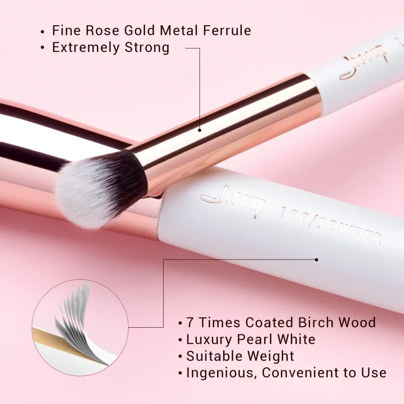 Jessup Makeup Brushes Set 6pcs Makeup Brush Natural-Synthetic Powder Contour Blush Highlighter Blend Concealer Makeup Brush Kit — image 3
