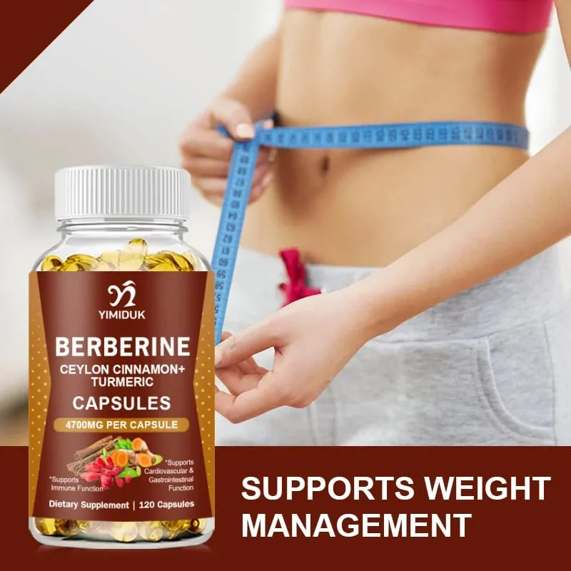Berberine 4700 Mg Supplement with Ceylon Cinnamon Support Heart Health Immune System Healthy GI & Cholesterol Gluten-Free — image 5