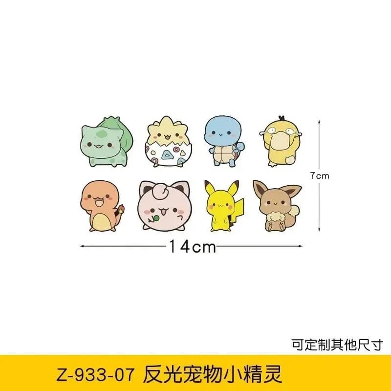 20 stylů Pokémon samolepky na auto Anime postava Pikachu Gengar Eevee Charmander Roztomilá kreslená panenka Kreativní samolepka Dárky k narozeninám
