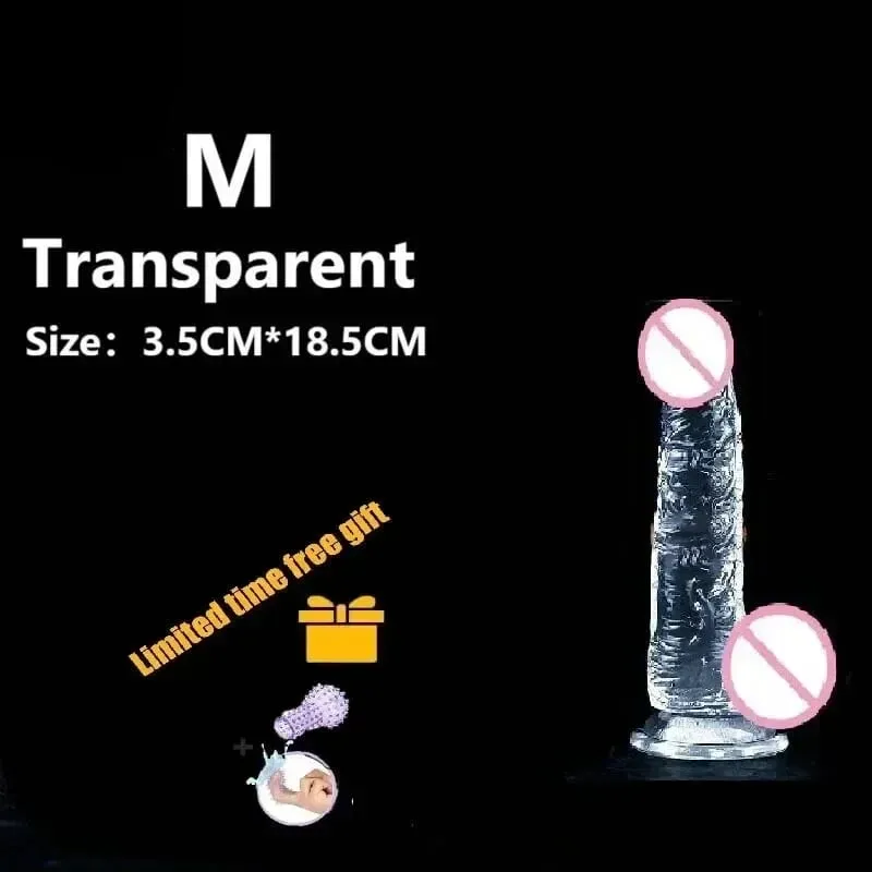 Transparent Realistic Dildo Strong Suction Cup Adult Sex Toys for Women Gay Anal Masturbation Realistic Dick Sex Toys Big Dick18 — image 11
