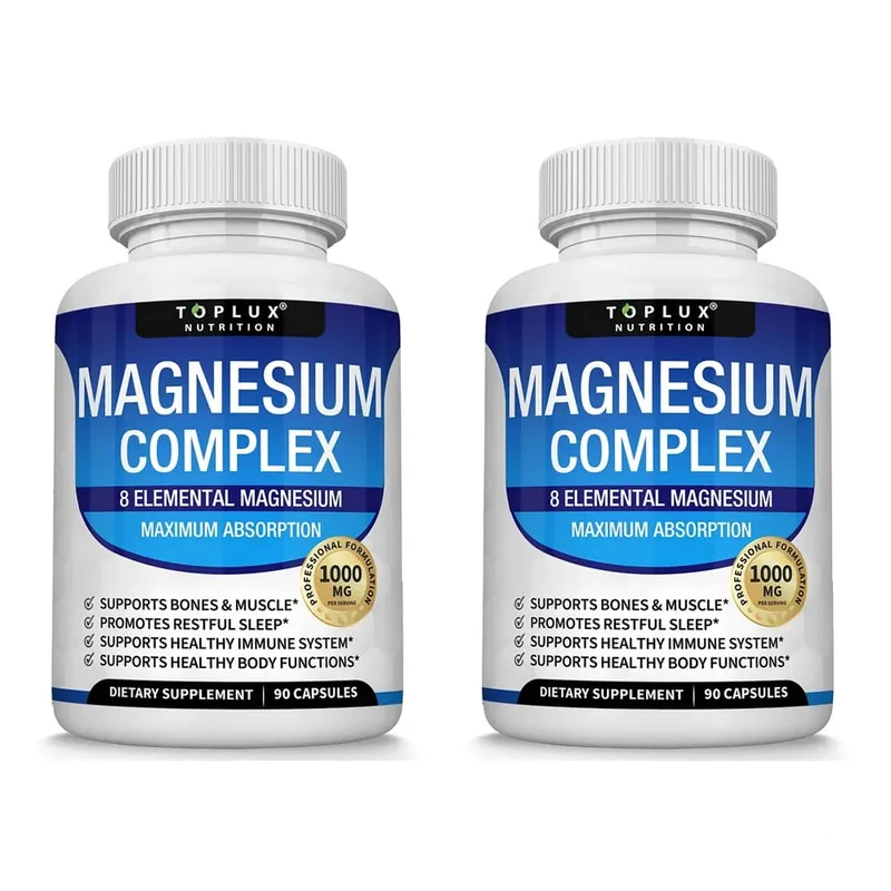 Magnezyum Kompleksi Takviyesi | 1000mg Magnezyum Glisinat Malat Sitrat | 8 Elementli Şelatlı Formül | Vegan GDO'suz 90 C — image 8