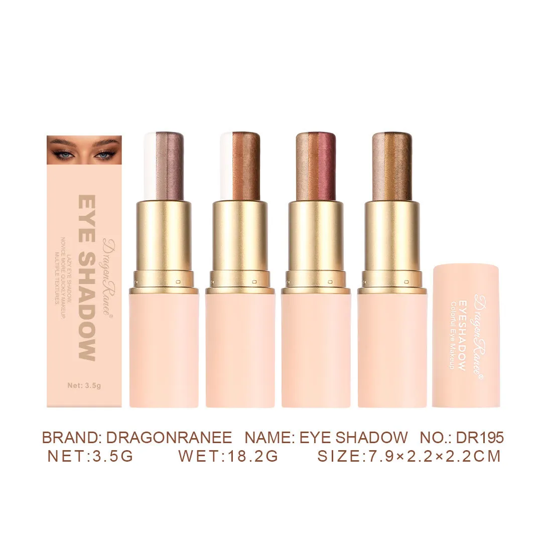 Three-color Eyeshadow Pen Highlighting Stick Waterproof Easy-to-Use Glitter Pearl Eyeshadow Stick Shimmer One-Swipe Eyes Makeup — image 7