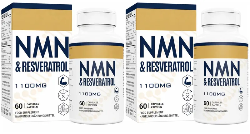 NMN+Resveratrol 60 Capsules Powerful Antioxidant Supplement for Heart Health & Anti-Aging Enhanced with Black Pepper Extract — image 8