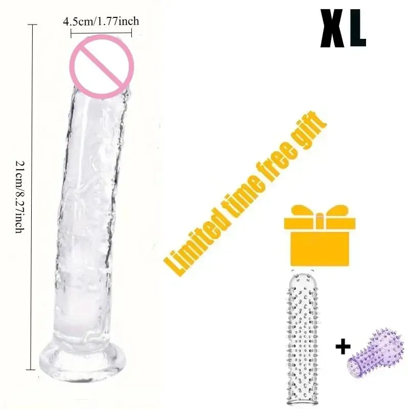 Transparent Soft Jelly Dildos Strong Suction Cup Female Anal Masturbator Clitoral Stimulator Big Dick Lesbian Women Sex Toys 18+ — image 11
