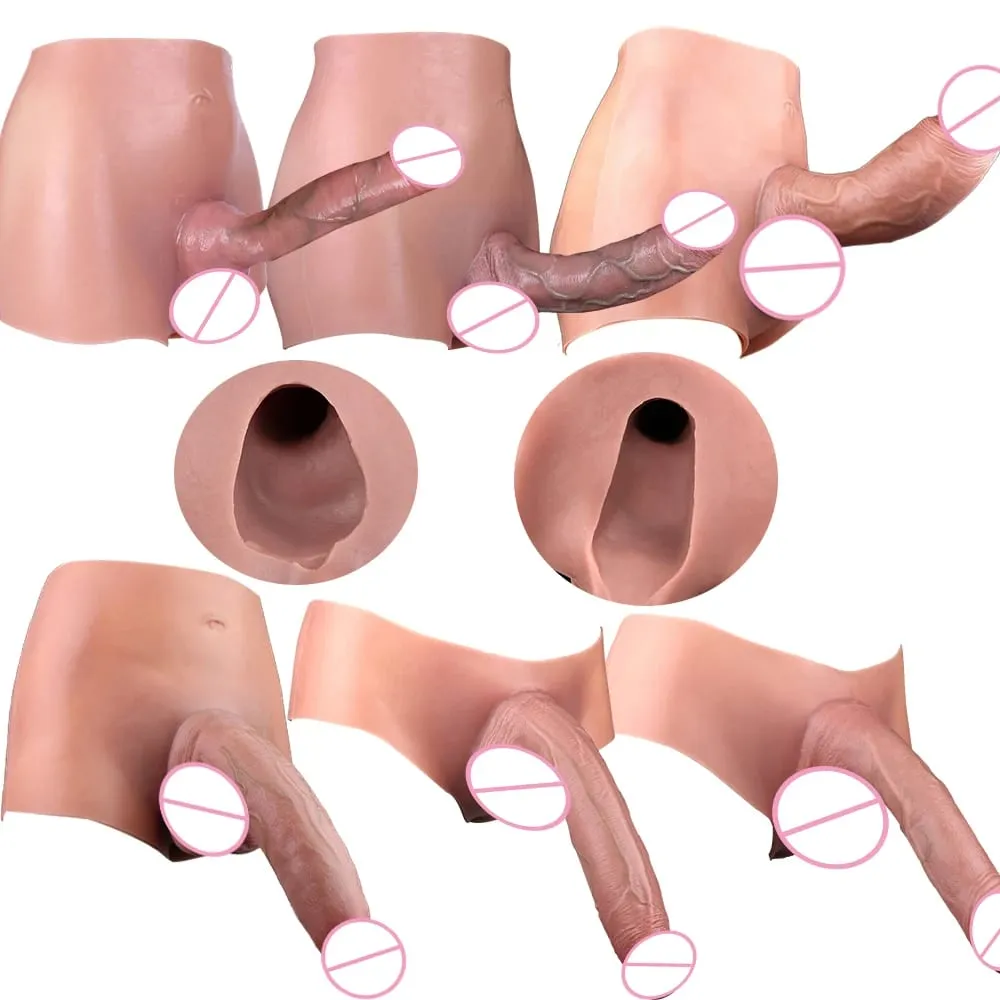 Strap-On Lifelike Penis Cover насадка на член Large Hollow DildoPants Intimate Adult Sex Toy for Couples Sex — image 1