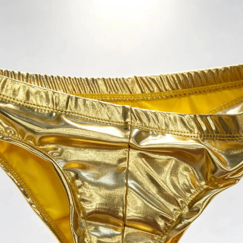 1Pc Men's PU Leather Triangle Underwear, sexy Triangle Underwear, Boxing Fitness, Suitable for Costume Parties, Sweet Gift